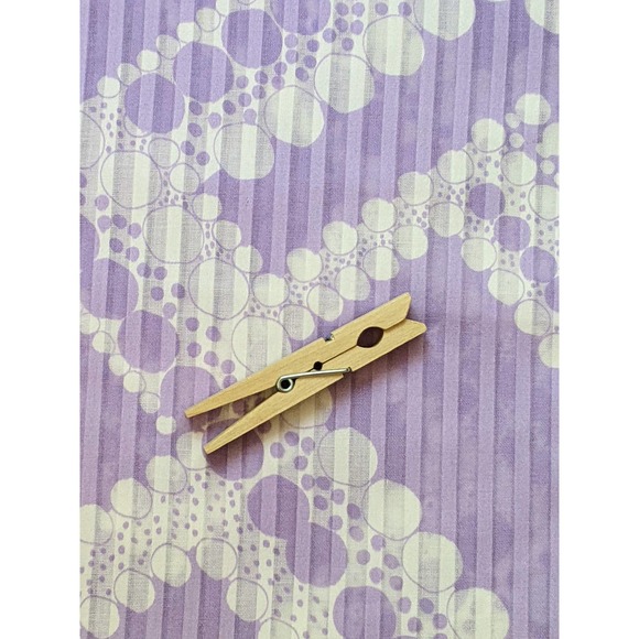 Vintage 60's 70's Light Purple White Optical Illusion Dimity-like Fabric 2 Yds - Picture 6 of 6